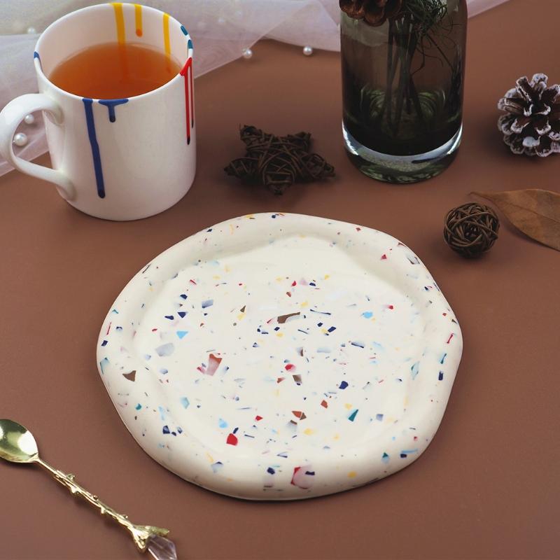 Irregular Clouds Plate Coaster Mold Handmade DIY Resin Epoxy Jewelry Silicone Glossy Mould for Plaster Tray