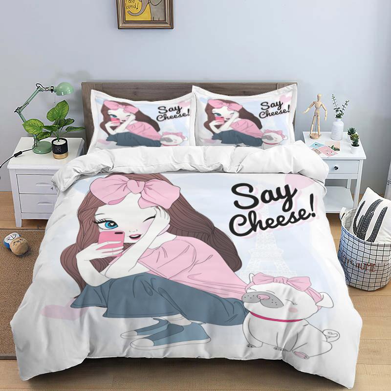 3D Bed set Beautiful Beach Bedding Bed Sets Modern Quilt Cover+pillowcases Winter California King Bedding Sets Jogo De Cama Bed