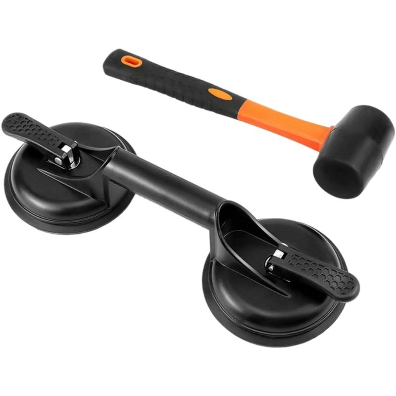 

Professional Aluminum Vacuum Lifter Tool Secure Grip Design Suction Gripper for Construction Glass and Mirror Handling чорний