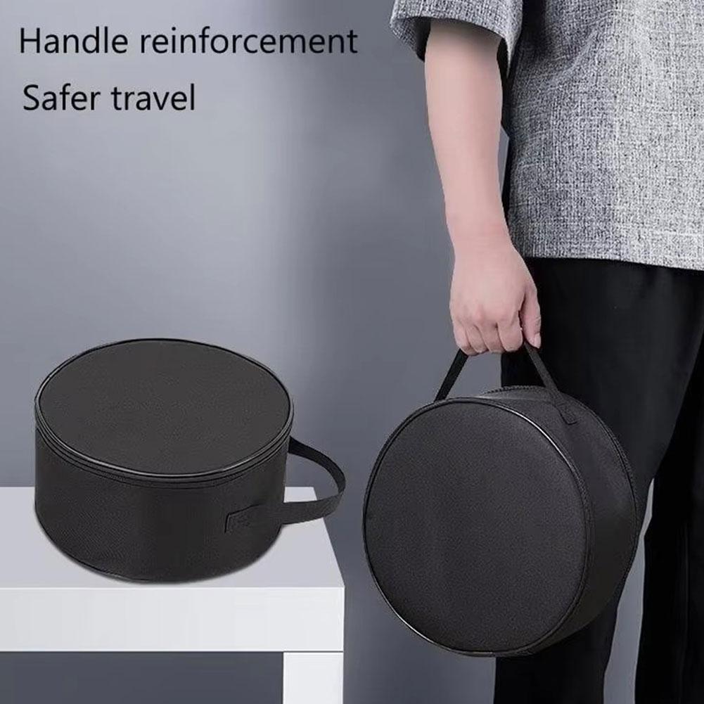 Portable Storage Bag Circular Fan Handbag Large Capacity Waterproof Portable Travel Telescopic Fan Organizer With Zipper