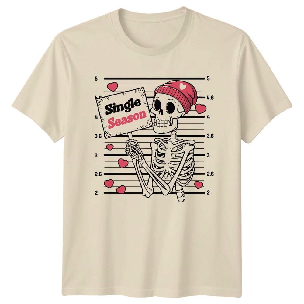 Single Season Skeleton Humor Graphic Tee Unisex Unisexs Unisex Top