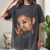 T-shirt Vintage Retrò Ariana Grande Maglietta per Fan Pop Star Streetwear Maglietta Musicale Estiva Unisex Larga e Traspirante T-shirt in Poliestere