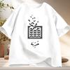 Freedom Dove of Peace Tshirt Arabic Birds T Shirt Men Women Cotton Short Sleeve Tshirt Round Neck Loose High Quality Clothes