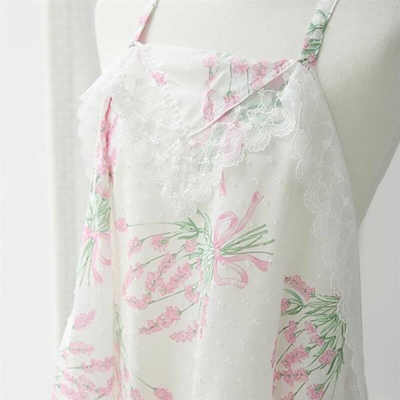 Flower Lace Asa Bib Apron and Handkerchief Large 60x60 (2 colors) Yellow