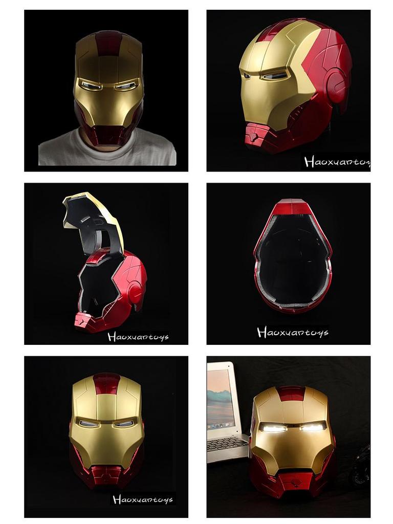 Iron Man Luminous Wearable Helmet & Gloves Cosplay Toys for Kids