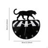Wall Clock Elegant Leopard Design Hanging for Living Room Indoor Outdoor Office Kitchen