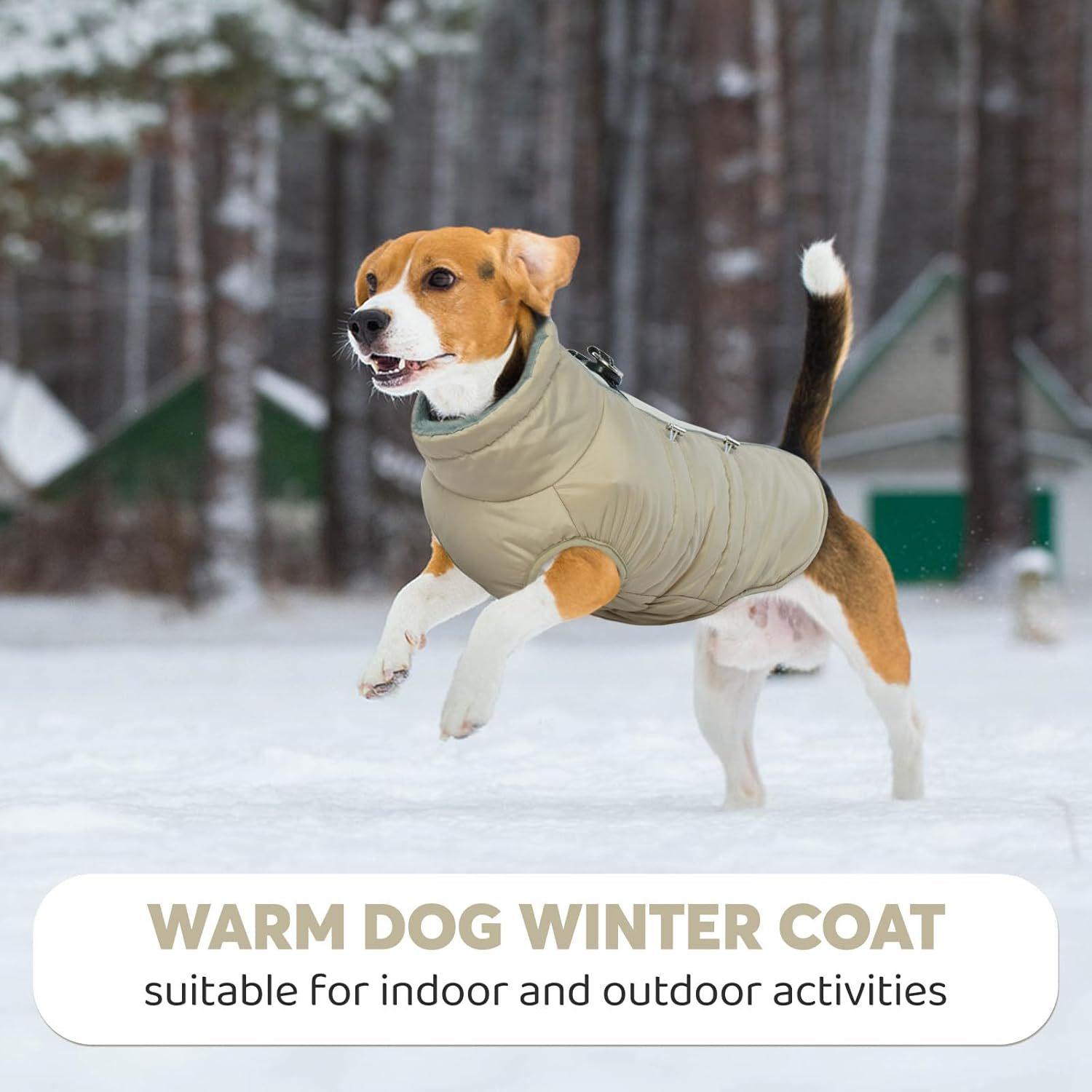

2025 New Waterproof Windproof Winter Dog Jacket: Thickened Warm Pet Vest for Large Dogs. XS абрикосовый
