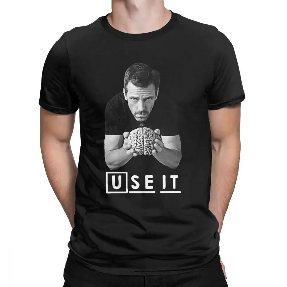House MD Męska Koszulka DDrr House Użyj tego Zabawne Góry Bawełniana Koszulka z Krótkim Rękawem Niestandardowa Męska Koszulka Letnia Streetwear Duży Rozmiar