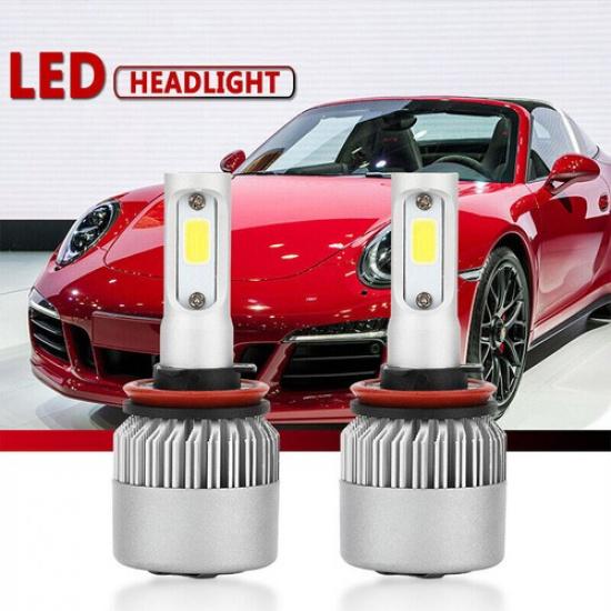 H11 LED Headlight Bulb Kit High Low Beam Fog Light 55W 6000K 8000LM Super White