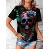 Fashionable Casual Comfortable Breathable Short Sleeved Round Neck T-shirt Summer Large Loose Creative 3D Printed Women's T-shirt