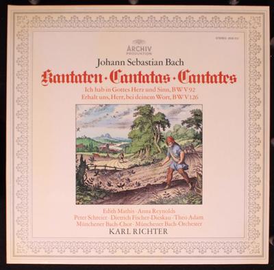 LP Record EDITH MATHIS ANNA REYNOLDS PETER   Johann Sebastian Bach Kantaten Ic 2533312 ARCHIV PRODUKT 1976 Germany Classical Used