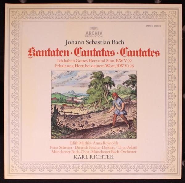 

LP Record EDITH MATHIS ANNA REYNOLDS PETER Johann Sebastian Bach Kantaten Ic 2533312 ARCHIV PRODUKT 1976 Germany Classical Used