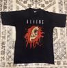 Vintage 1990er Jahre Aliens Film Chestburster T-Shirt Schwarz Nachdruck PA6740 Unisex T-Shirt
