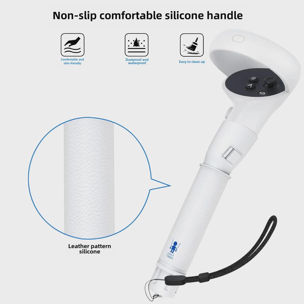 Meta Quest 3 Extended Handle Lightsaber & Golf Controller (4-Pack)