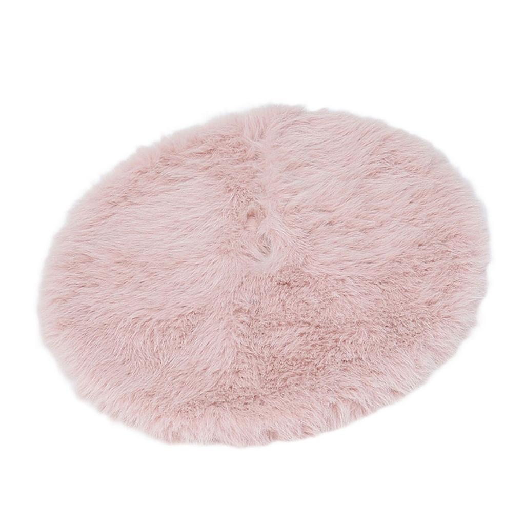 Large Christmas Tree Skirt Soft Long Pile Fabric Plush Mat for Festival Home Decoration Solid Color Tree Base Ornament