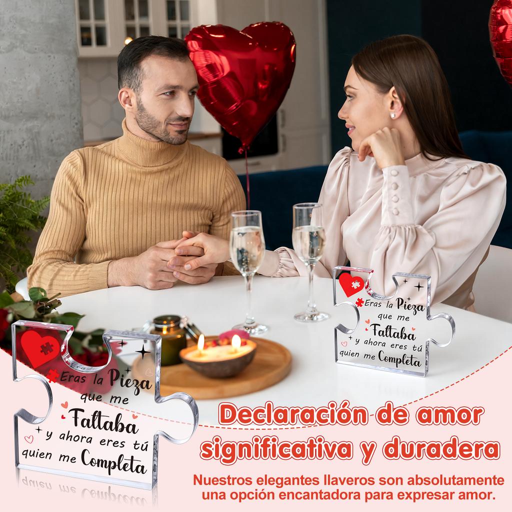 Acrylic Puzzle Plate - Wedding Anniversary Table Decoration For Couple Boyfriend Wife Husband And Lovers