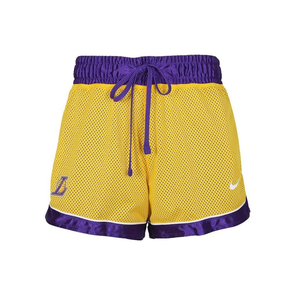 Nike Color Block Sports Lace-Up Shorts Women Shorts Yellow AV0211-728