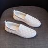 The New First-layer Cowhide Women's Shoes Are Simple, Soft, Flat-bottomed and Comfortable, Lazy Shoes, Overfitting Lefu Genuine Leather  Shoes.
