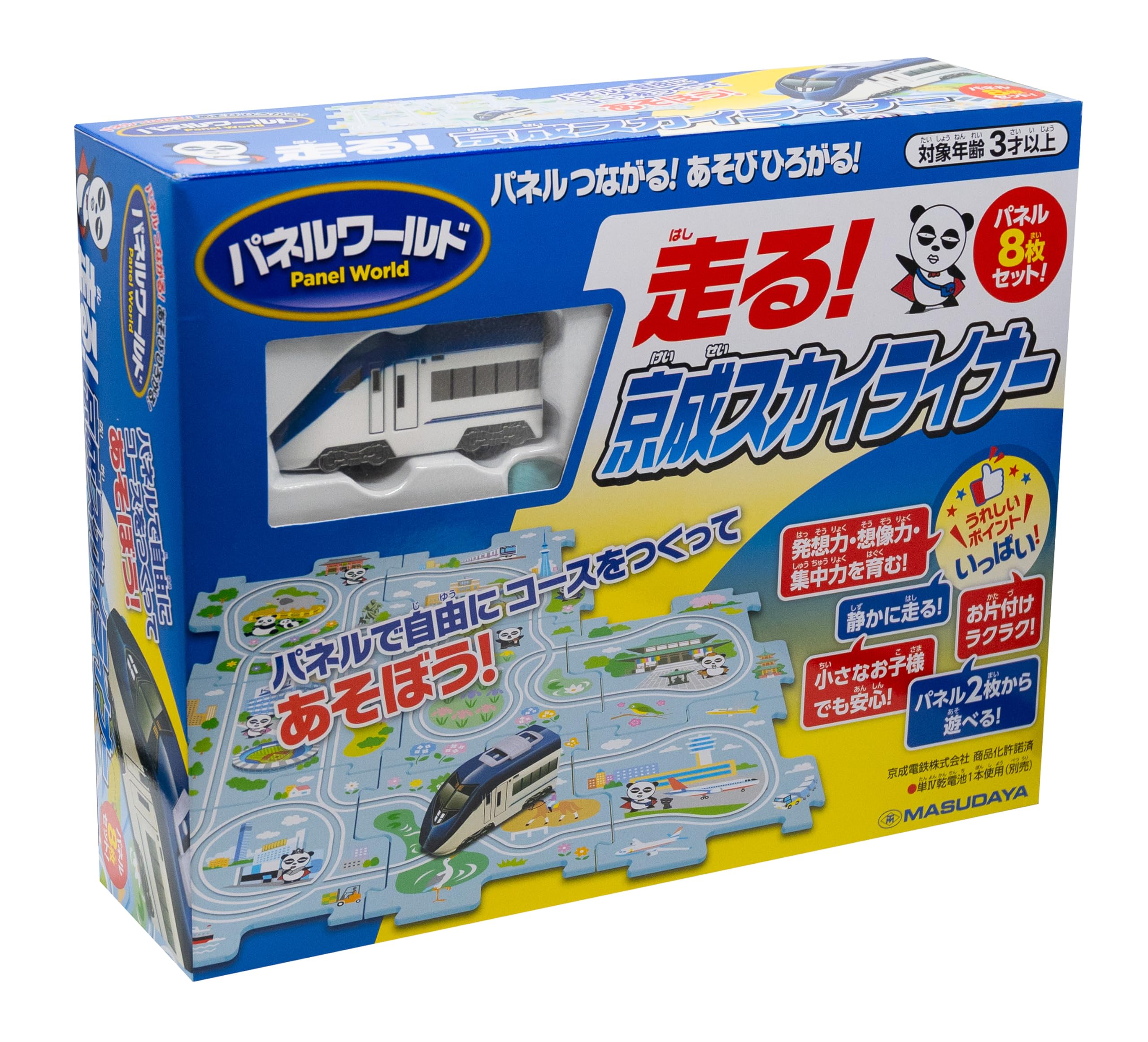 

Masudaya Corporation Panel World Keisei Skyliner Игрушка на батарейках Игрушка на рельсах Реальное транспортное средство Для детей от 3 лет и старше Бег! 480-1732