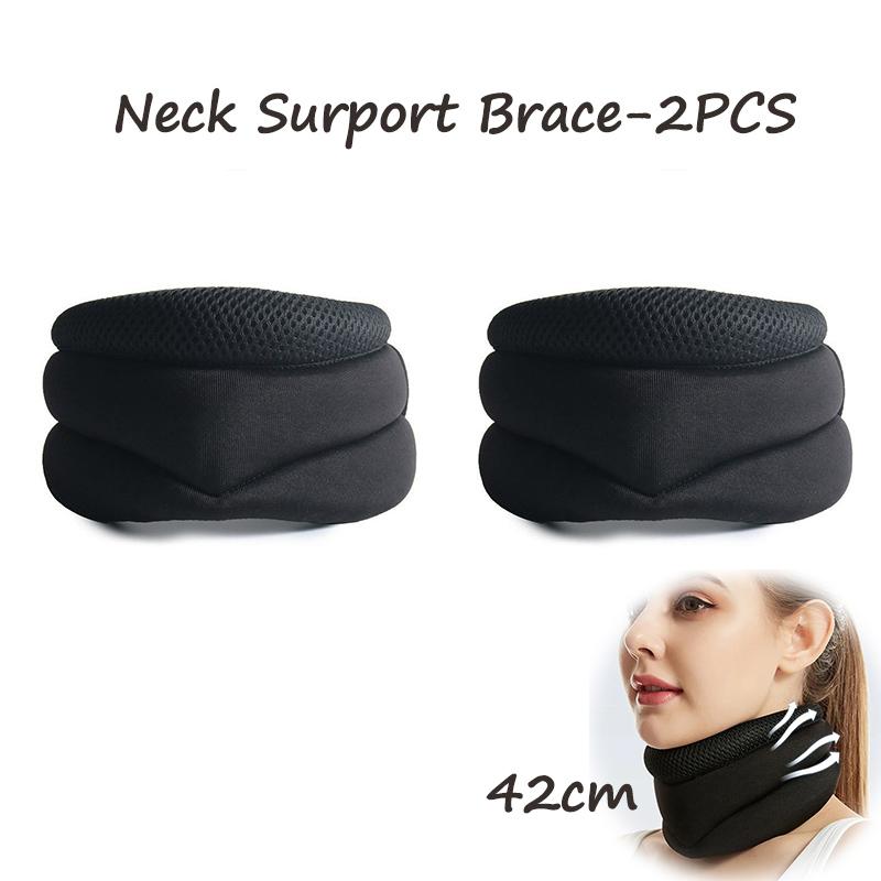 Neck Support Cervical Brace Adjustable Cervical Collar Soft Durable Foam for Relieve Cervical Pain Airplane Travel Nap Health