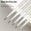 Nagelkunst Pinsel Checker Nagel Zeichen Malerei Linien Pinsel UV Gel Pinsel Detail Pinsel Nagelkunst Werkzeug Acryl DIY Design Maniküre Werkzeug