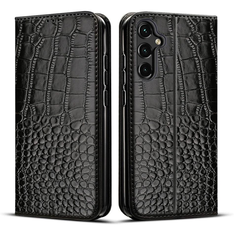Custodia in Pelle per Samsung Galaxy S25 Ultra S25+ S24 FE S24Ultra S24+ S23 Plus Cover per Samsung S25Ultra Custodia per Telefono Porta Carte
