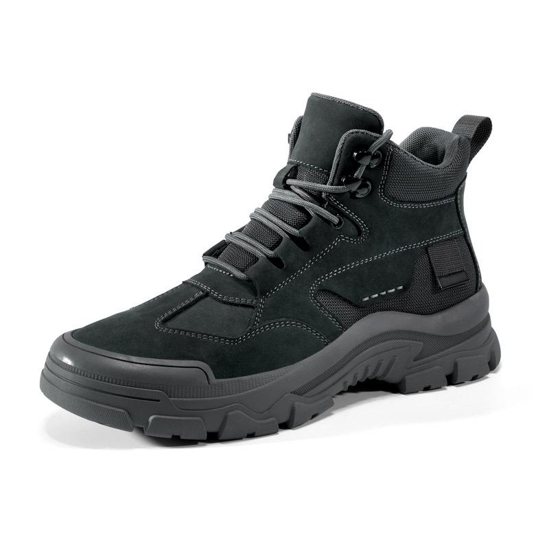 Men s Cowhide High-Top Hiking  Work Boots - Outdoor Martin Style Fashion Shoes 44
