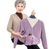 Semi-turtleneck sweater female grandmother fake two-piece thickened knitted sweater new autumn and winter velvet knitted bottoming sweater