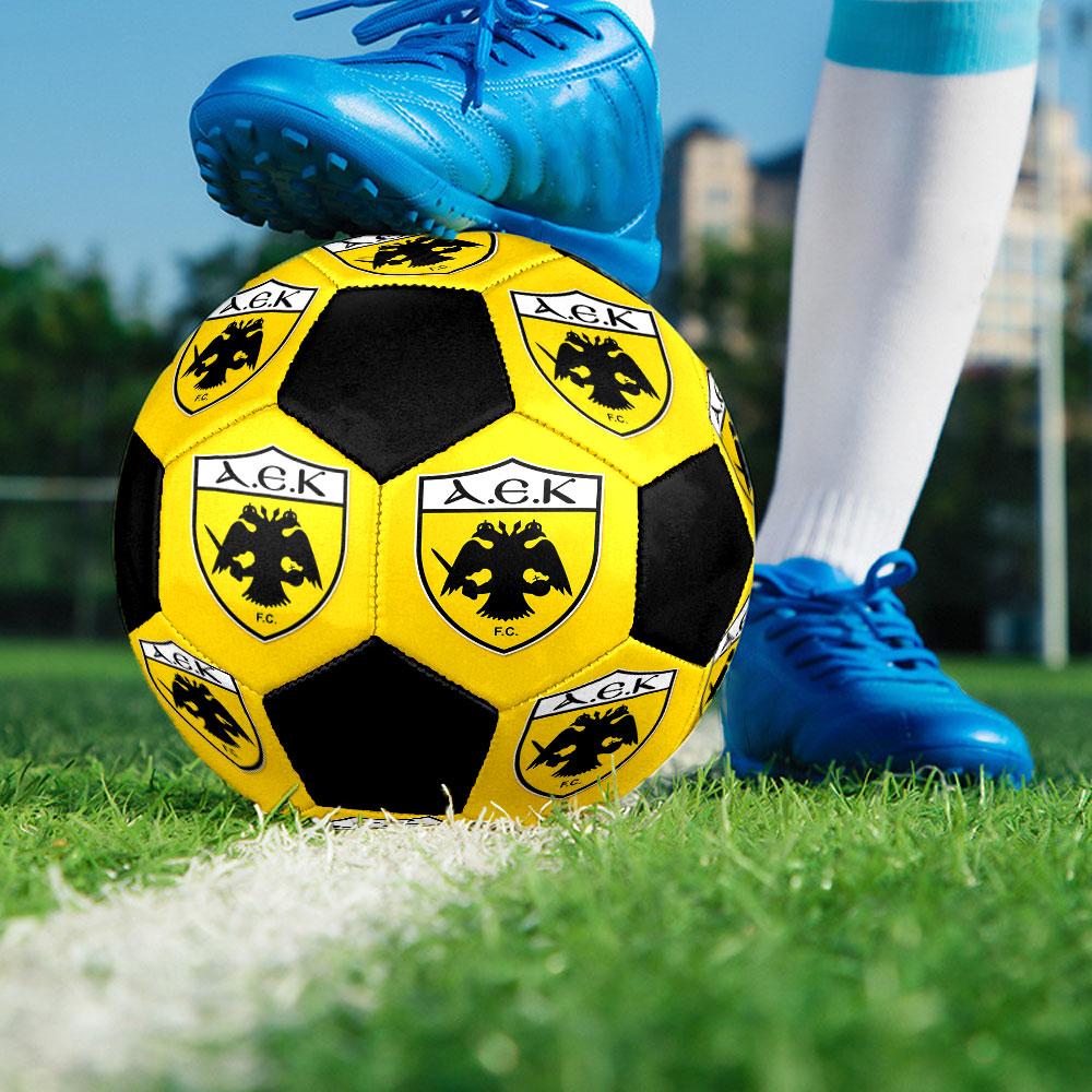 1pc AEK Athens F.C Soccer Ball Size 5 Indoor Soccer Ball Fashion Colorful Backyard Game - Great For Sports Fans Gift HE19