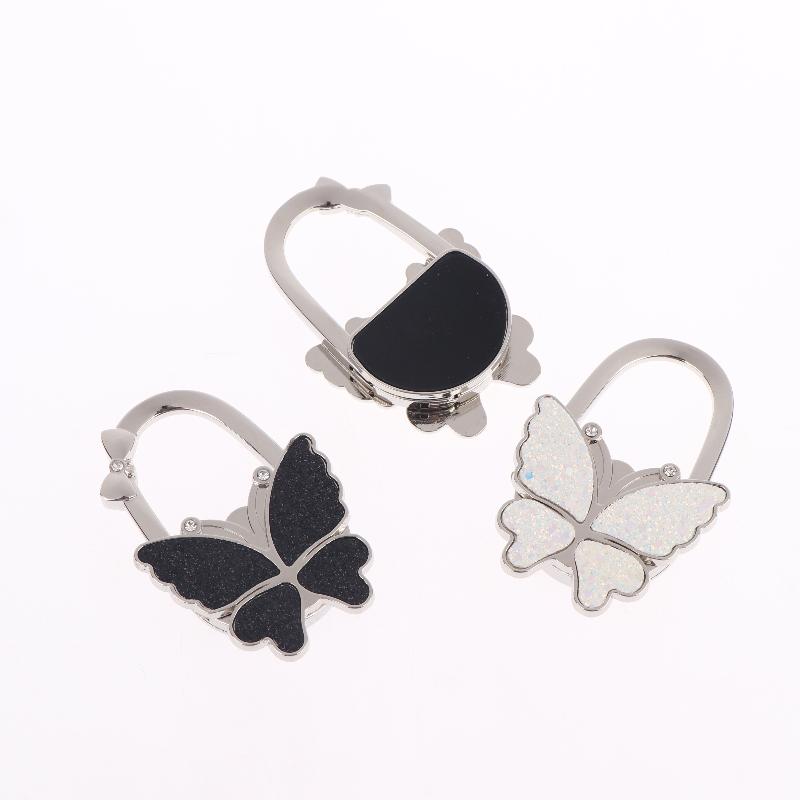 Portable Foldable Fashion Butterfly Purse Bag Table Hook Holder For Student Handbag Hanger For Home Decoration Desk Hook