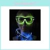 Högkvalitativa LED El-tråd Glasögon Lyser Upp Glödande Solglasögon För DJ Nattklubb Fester