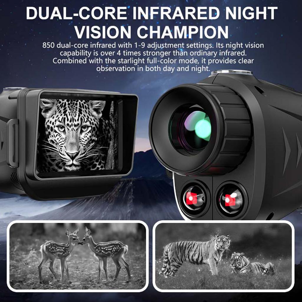 4K Infrared Night Visions Device Rechargeable Hunting Camera Digital Infrared Monocular Telescope for Outdoor Camping and Travel