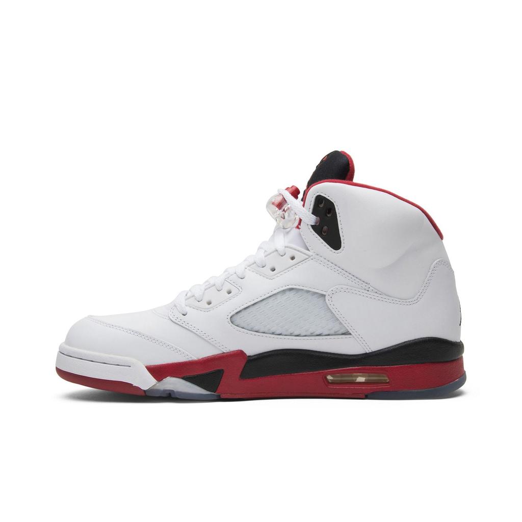 Air Jordan 5 Retro 'Fire Red' 2013 (Unisex) White / Fire Red / Black Vintage Basketball Shoes 136027 120