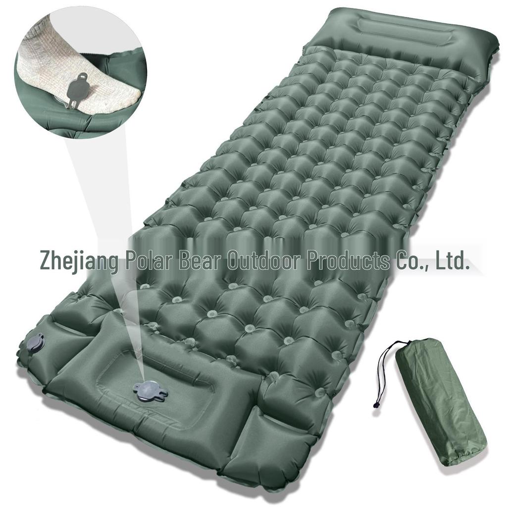 LT-88 Foot Pump Inflatable Ultra-light TPU Sleeping Pad for Camping & Outdoors