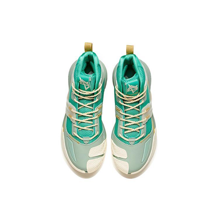 Anta Crazy 4 High top Performance Basketball Shoes Men's Green Yellow 112041605-5