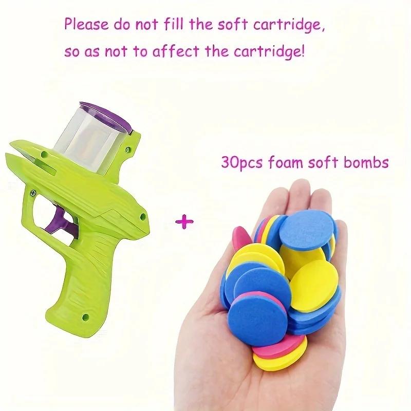 

Funny Cat Toys Turnip Gun with 15pcs Reusable Foam Foam Discs Toys for Indoor Pet Hunting Interactive Toy Dog Cat Pet Supplies зелений