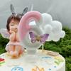 Creative Design Pink White Butterfly Number Candle Birthday Candle Cake Decoration Party Candle