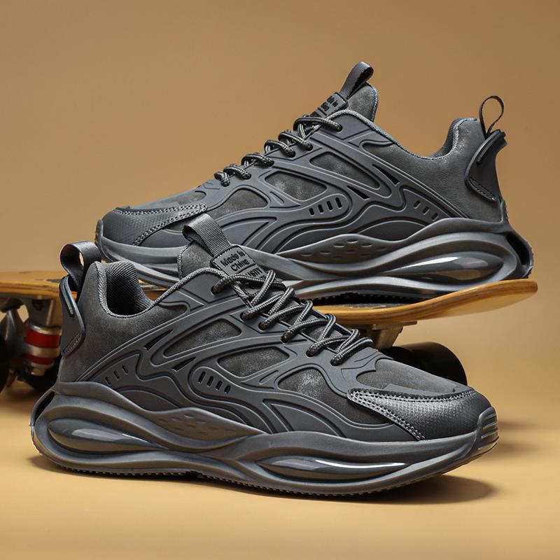 

Мужская обувь осень новая повседневная белые кроссовки мягкая подошва легкая белая обувь бег трендовые кроссовки 47 серый