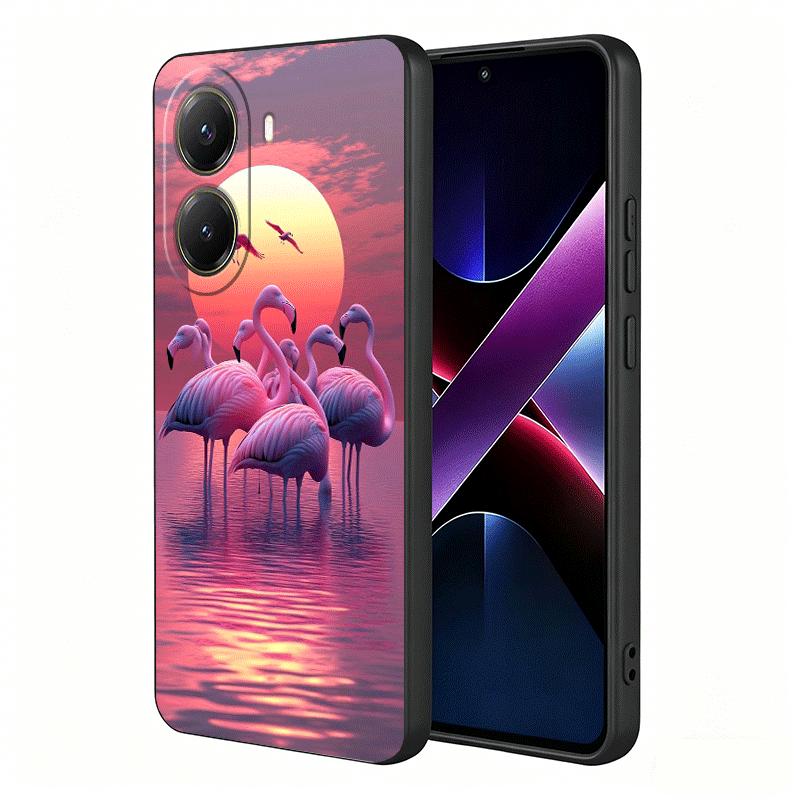 Pink Red Dreamy Flamingo Soft Phone Case for Xiaomi Poco X5 X6 X7 X8 Pro Max X3 F7 F8 Ultra M8 M7 M6 M5 Redmi 15 15C 14C 13C 12C
