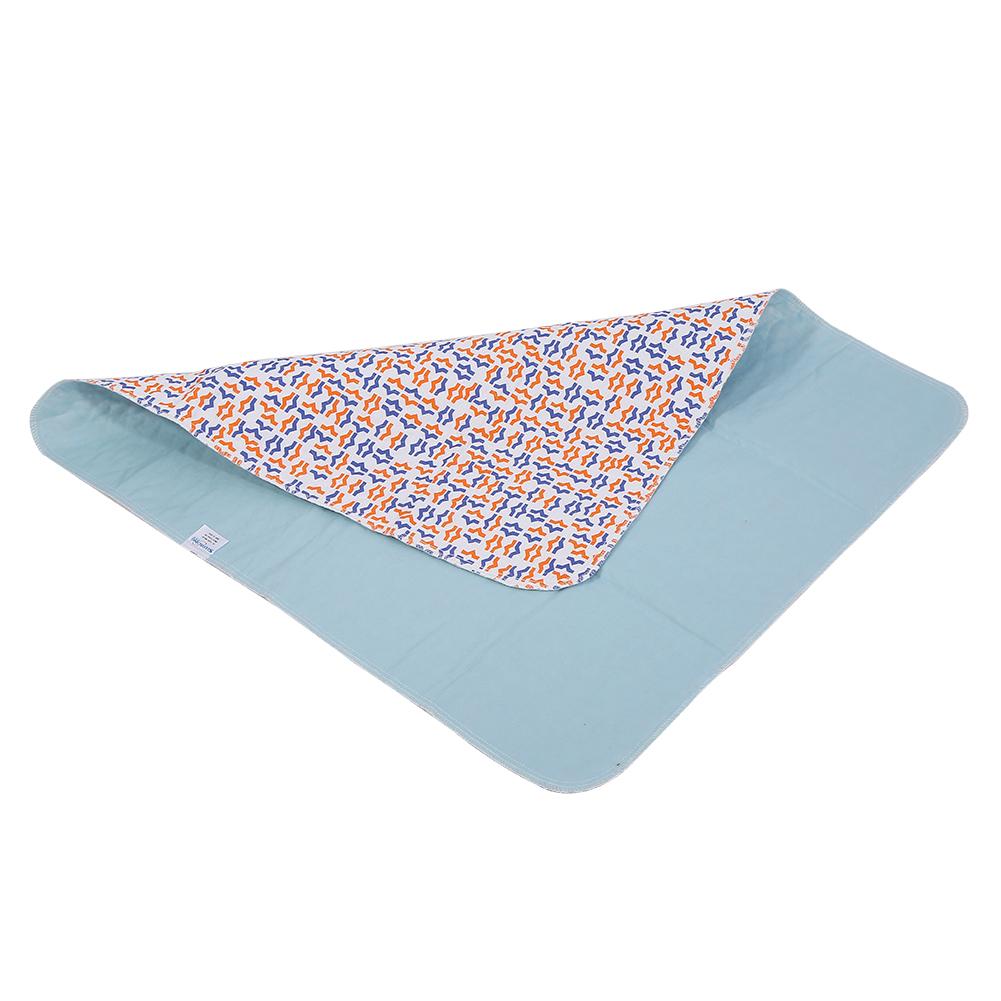 1PC Washable Reusable Urine Mat Adult Incontinent Anti Slip Changing Nursing Pad(Orange Blue)