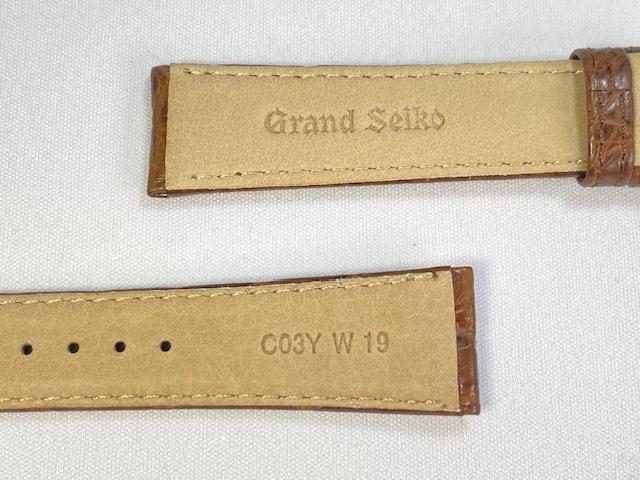 C03Y011J0 SEIKO Grand Seiko 19mm Leather Crocodile for and Other Models Strap, Brown, SBGW279G/ 9S64-00Z0