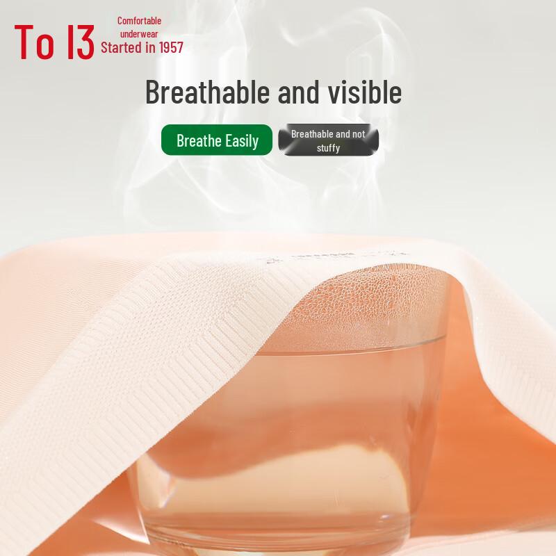 Hongdou Women's 7A Antibacterial Cotton-Spandex High-Waist Briefs 3-Pack