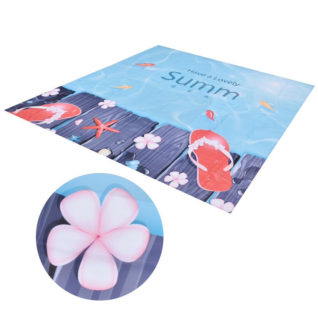 Summer Cool Curtain with Hook Waterproof Shower Curtain for Bathroom Home Bathtub180x200cm