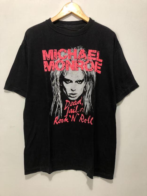 Michael Monroe Dead Jail N Rock N Roll Hanoi Rocks T-Shirt Unisex RS314 XXL