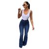 Women's High-Waisted Flared Denim Pants