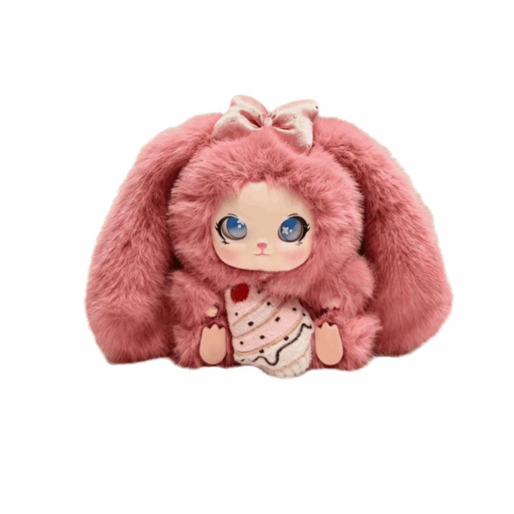 Big Ear Rabbit Plush Keychain Ornaments Car Key Ring Cute Bunny Doll Pendant Gift For Girls