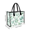 Watercolor Green Leaves Tote Bag Large Capacity Daily Portable Fashion Casual Shopping Shoulder Handbag for Women