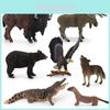 Simuliertes Hirsch Adler Stier Bär Krokodil Flussotter Wildtier Modell Ornament Für Sammler