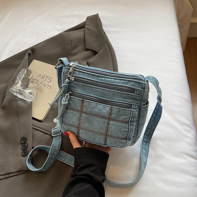 Shoulder Bag Women's Crossbody Bag Denim Small Square Bag
