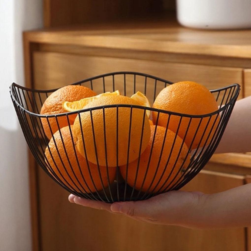 Metal Fruit Basket Wide Application Modern Style Large Capacity Metal Fruit Baskets Metal Fruit Bowl